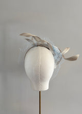 Sculptural Headband with Buntal and Veiling