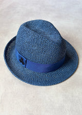Small Straw Sun Hat in Blue