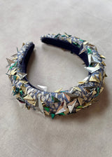 Textured Headband with Iridescent Detailing