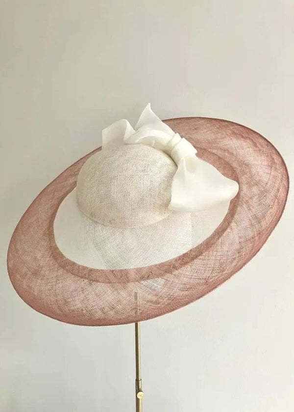 Decima in Two Tone Sinamay with Organza Bow