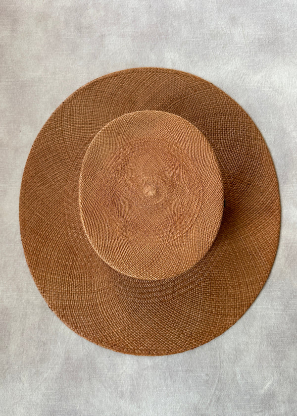 Nete Boater in Panama in Brown