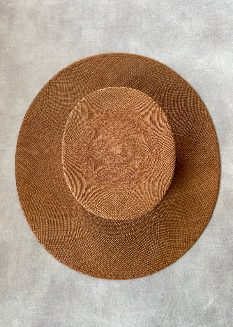 Nete Boater in Panama in Brown