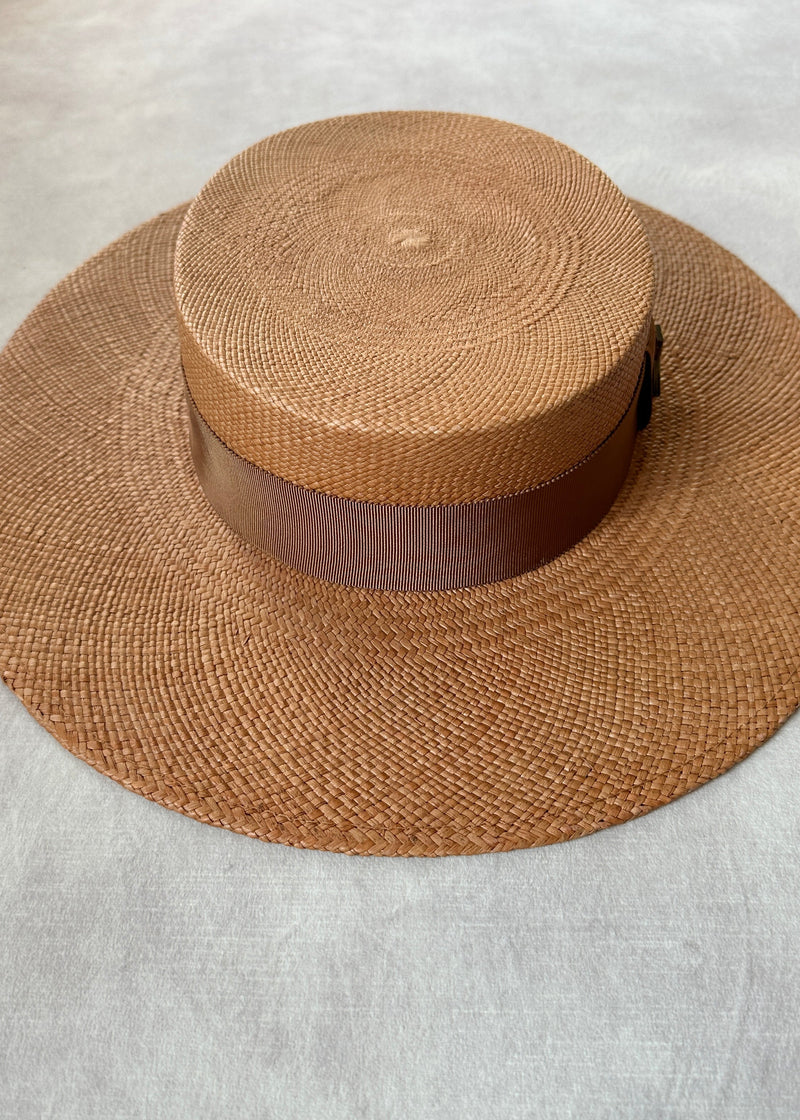 Nete Boater in Panama in Brown