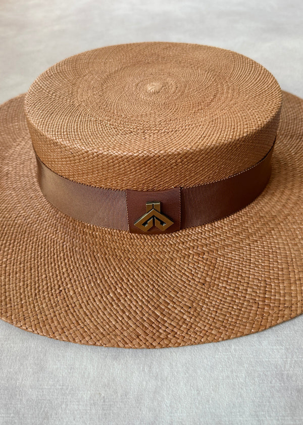 Nete Boater in Panama in Brown