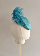 Clio Hat in Straw with Feathers