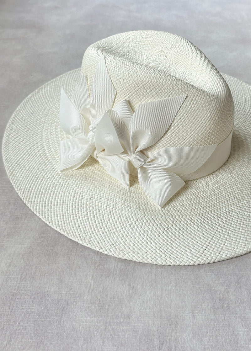 Maria Panama Fedora with Bows