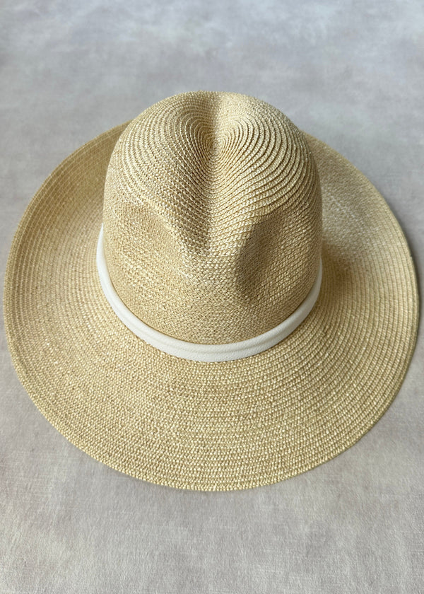 Katie Pedal Straw Trilby Hat in Natural