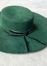 Boater in Luxury Felt in Green