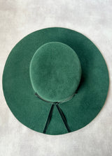 Boater in Luxury Felt in Green