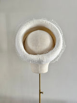 Bridal Bia Halo® in Crepe with Veil and Pearls