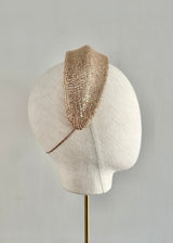 Diana Sequinned Headband in Champagne