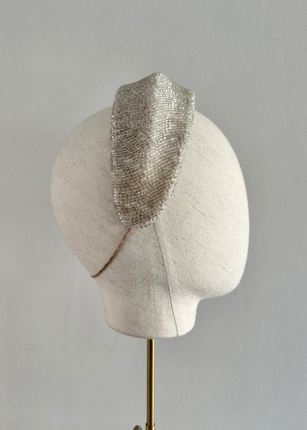 Diana Beaded Headband in Ice