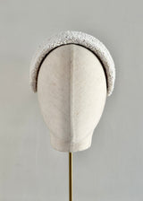 Diana Sequin Crystal Encrusted Headband in White
