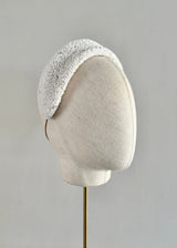 Diana Sequin Crystal Encrusted Headband in White