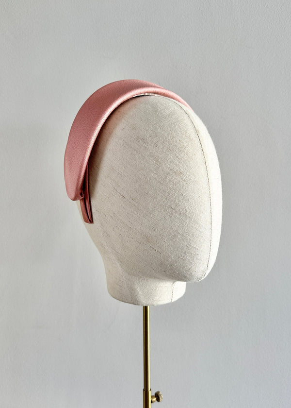 Diana Satin Headband in Rose