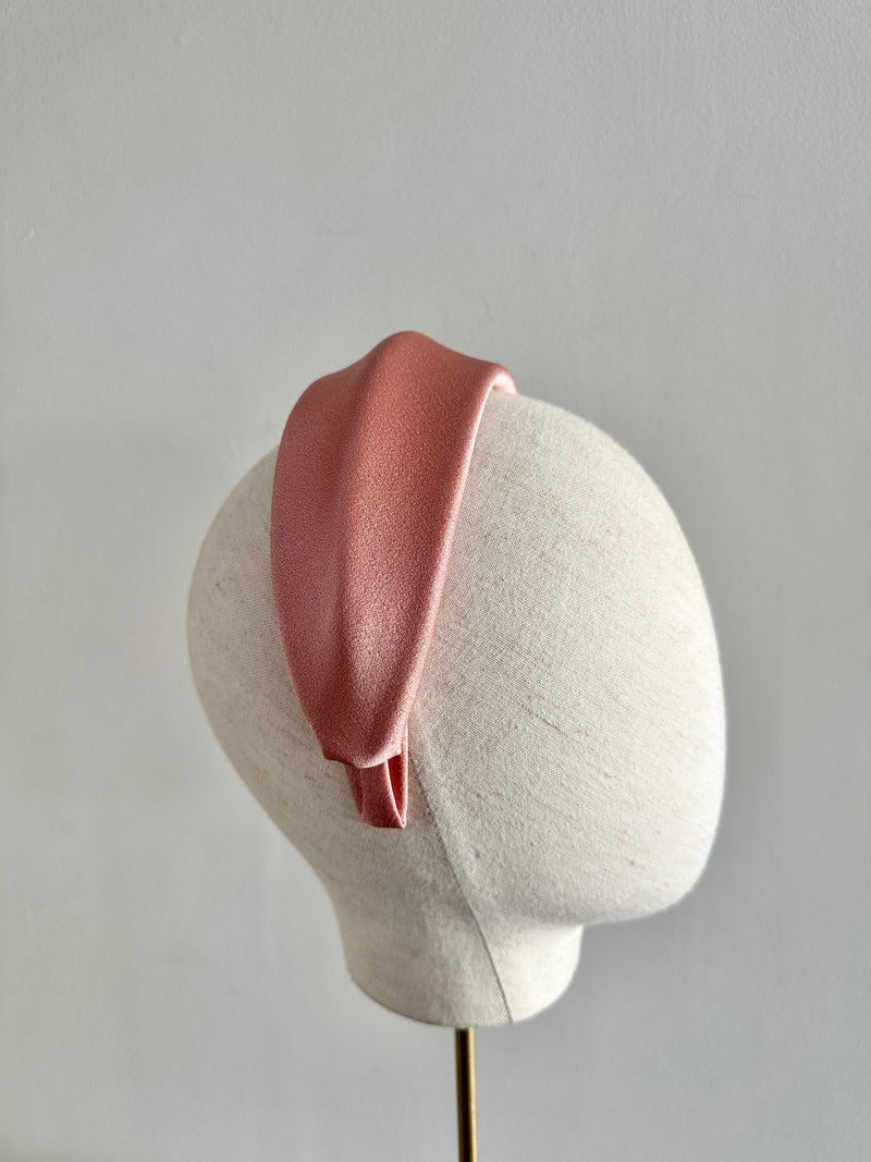 Diana Satin Headband in Rose