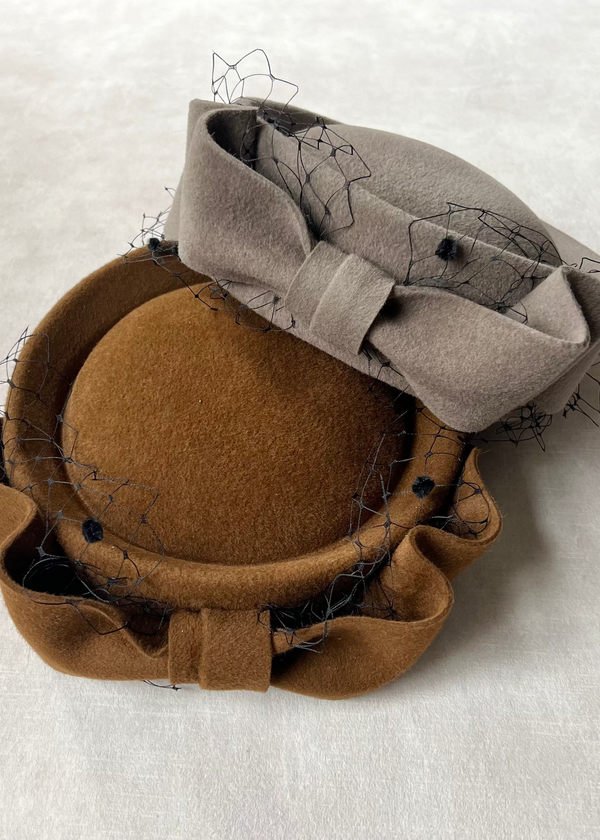 Delia Felt Pillbox with Bow