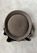 Delia Luxury Felt Pillbox with Bow and Veiling