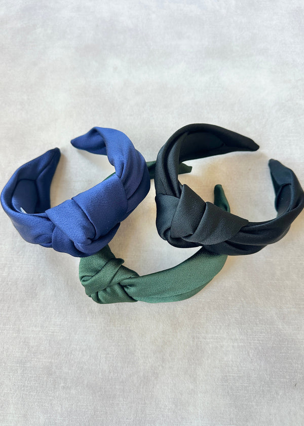 Knotted Headband in Satin