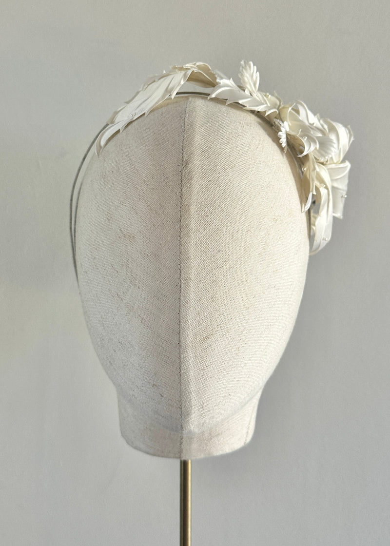 Bridal Leaves Curling Headpiece with Pearls
