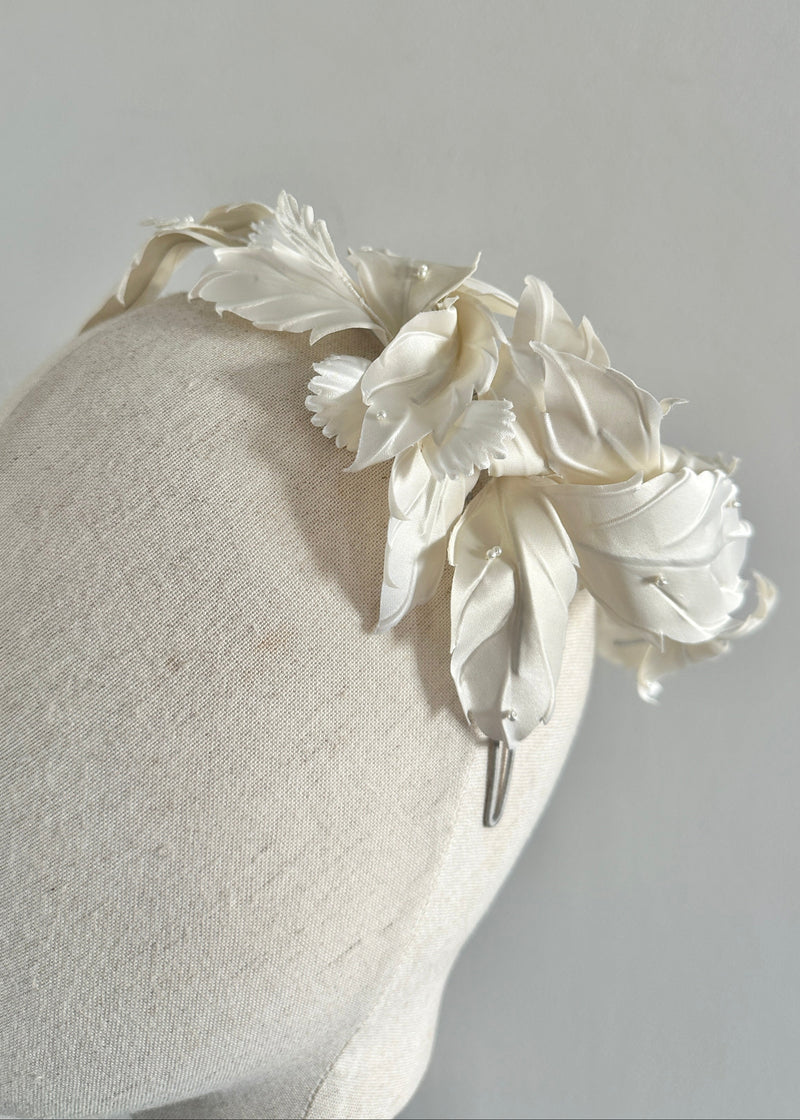 Bridal Leaves Curling Headpiece with Pearls