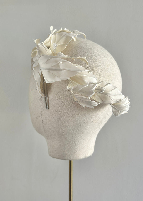 Bridal Leaves Curling Headpiece with Pearls