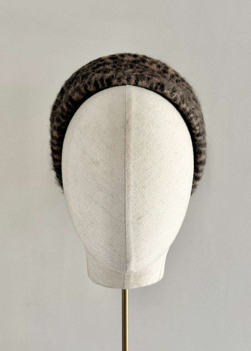Delia Pillbox in Felt in Animal Print