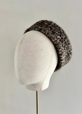 Delia Pillbox in Felt in Animal Print