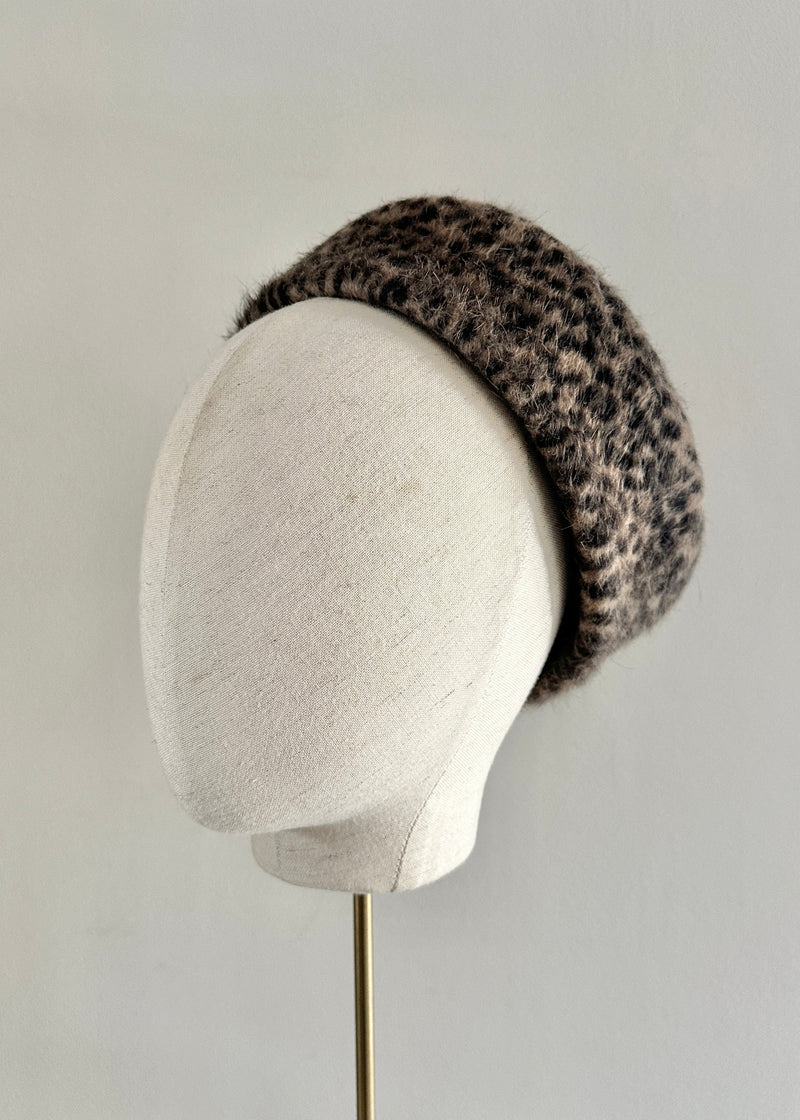 Delia Pillbox in Felt in Animal Print