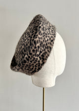 Delia Pillbox in Felt in Animal Print