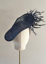 Aurora Hat in Sinamay in Navy