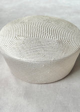 Rhea Pillbox in Straw in Ivory