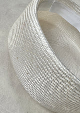 Rhea Pillbox in Straw in Ivory