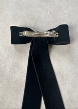 Double Velvet Long Hair Bow