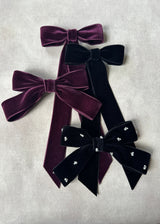 Double Velvet Small Hair Bow