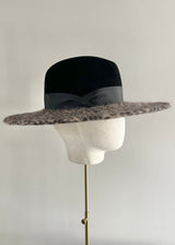 Maria Fedora in Felt in Two Tone Animal Print