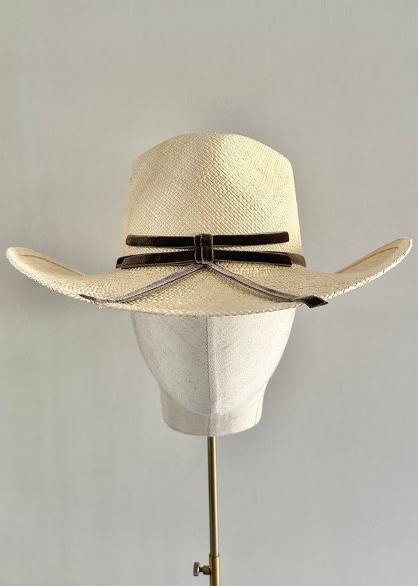 Damona Hat in Panama Straw in Cream
