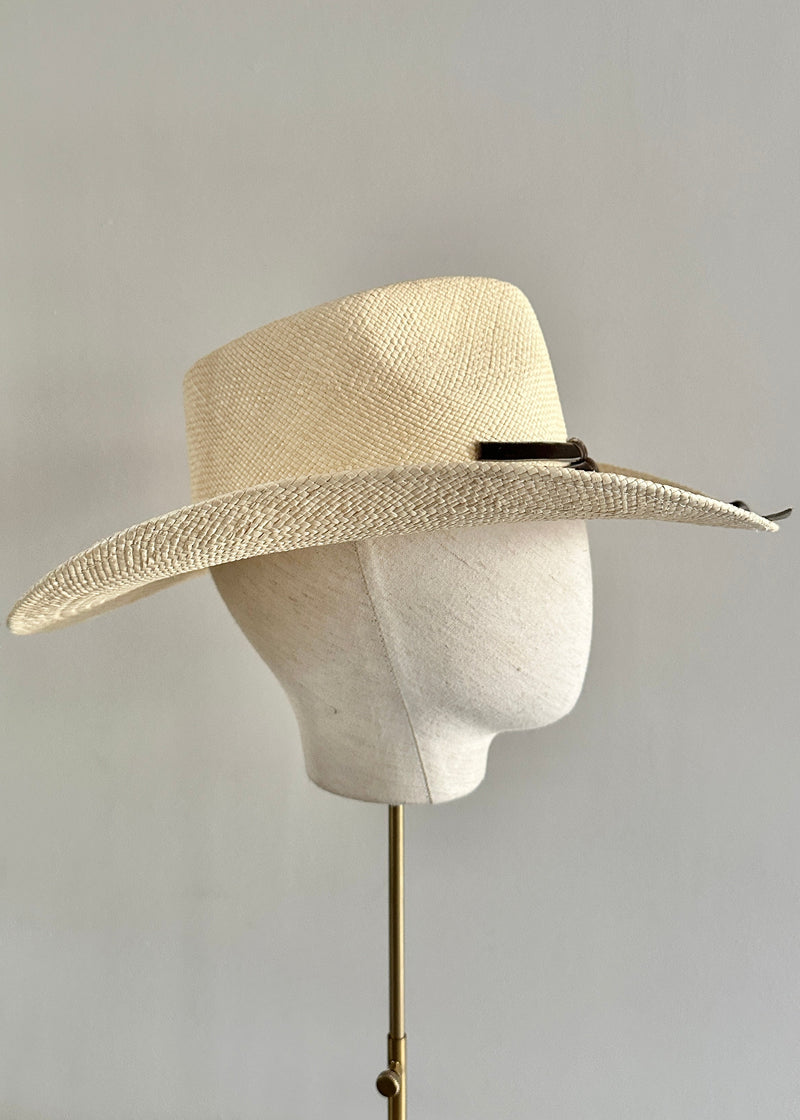 Damona Hat in Panama Straw in Cream