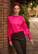 Ilithyia Tailored Pillbox Hat in Crepe Jane Taylor London