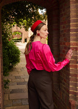 Ilithyia Tailored Pillbox Hat in Crepe Jane Taylor London