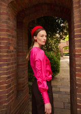 Ilithyia Tailored Pillbox Hat in Crepe Jane Taylor London