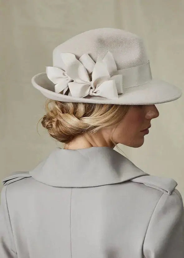 Ishtar Trilby Hat in Felt with Bows (Copy) Jane Taylor London