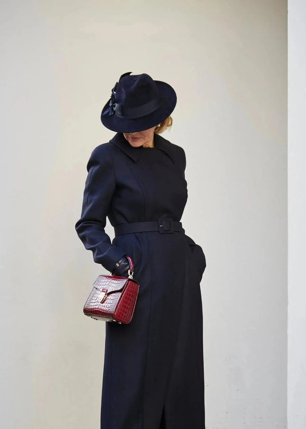 Ishtar Trilby Hat in Felt with Bows (Copy) Jane Taylor London