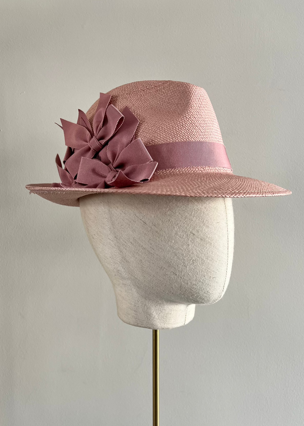 Ishtar Trilby Hat in Felt with Bows (Copy) Jane Taylor London