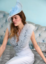Mena Hat with Crin Swirls in Blue
