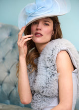 Mena Hat with Crin Swirls in Blue