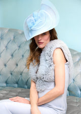 Mena Hat with Crin Swirls in Blue