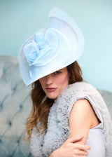 Mena Hat with Crin Swirls in Blue