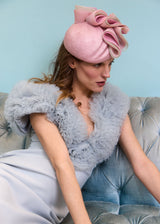 Lyssa Hat in Straw with Crin Waves in Pink