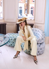 Hera Hat in Straw with Satin Bow in String